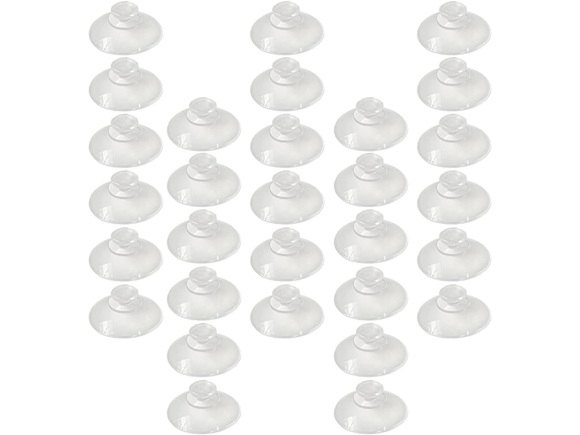 Ventosas Compactas De Plástico Branco, 100 Unidades, 30mm, Fáceis De Instalar, Para Uso Em Janelas E Espelhos