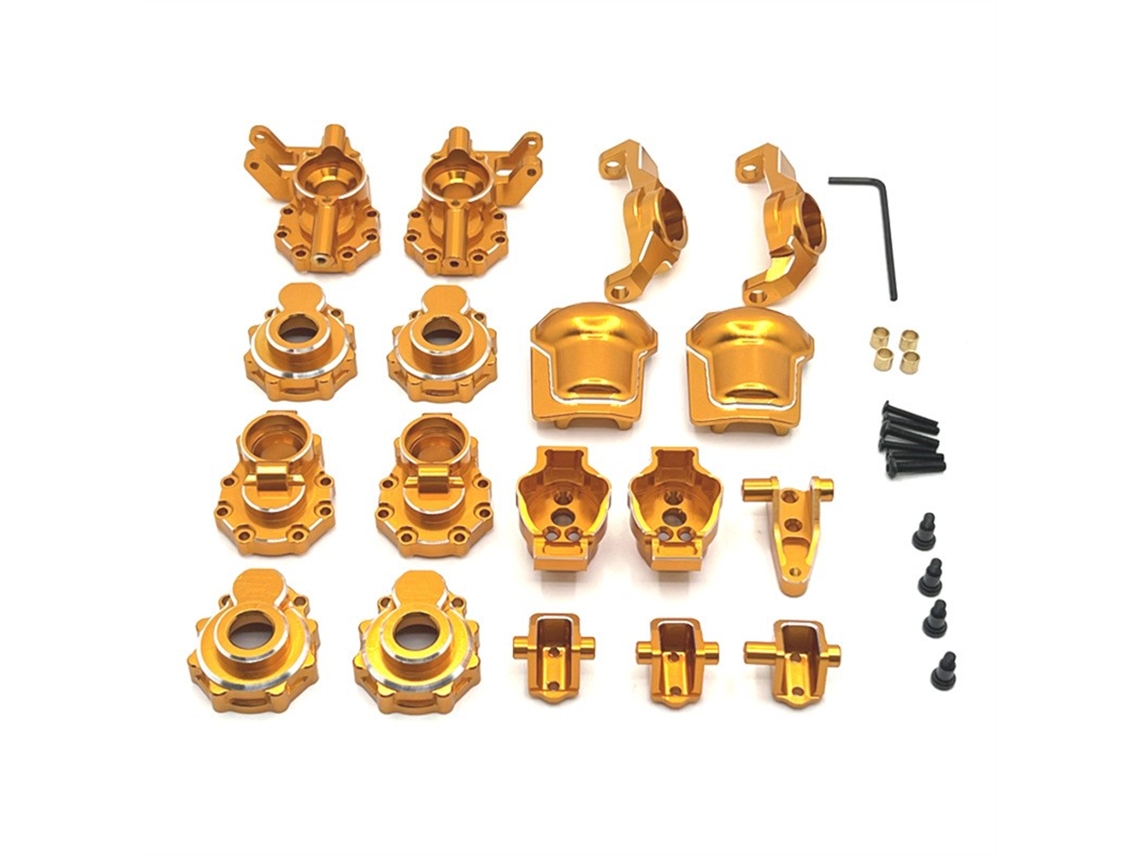 Gold Conjunto Peças Metálicas Aprimoradas Hb Toys R1001 R1002 R1003 1/10 Rock Crawler Off road Climbing Truck Rc Cars Models Spare Parts MDUG