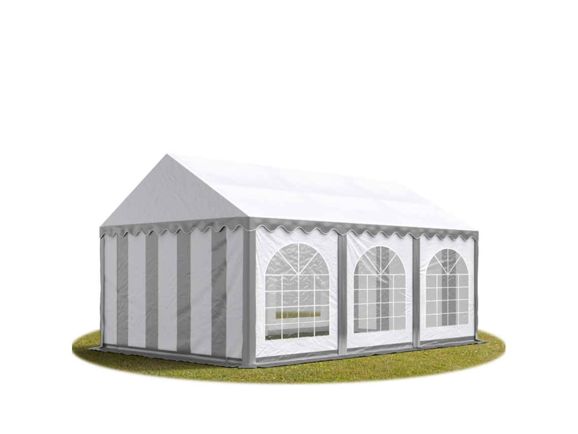 Tenda para Festas 3x6 M, PVC 750, com Base Reforçada, Cinza e Branco, Porta-Ferramentas