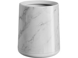 Mini Lixeira De Mármore Branco Para Cozinha E Banheiro, Design Exclusivo, Resistente E Fácil De Limpar