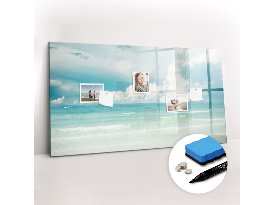 Quadro Magnético De Parede Paisagem Marinha Para A Sala De Estar Espelharte (120x60 Cm)