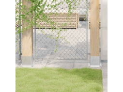 Vidaxl Bases De Poste Quadradas 4 Pcs Prata 141x141 Mm Aço Galvanizado