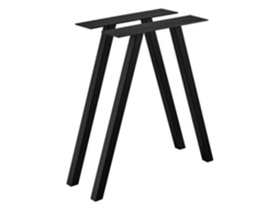 Set de 2x Patas de Mesa de comedor Heustreu Acero 70x12x72 cm negro [en.casa]