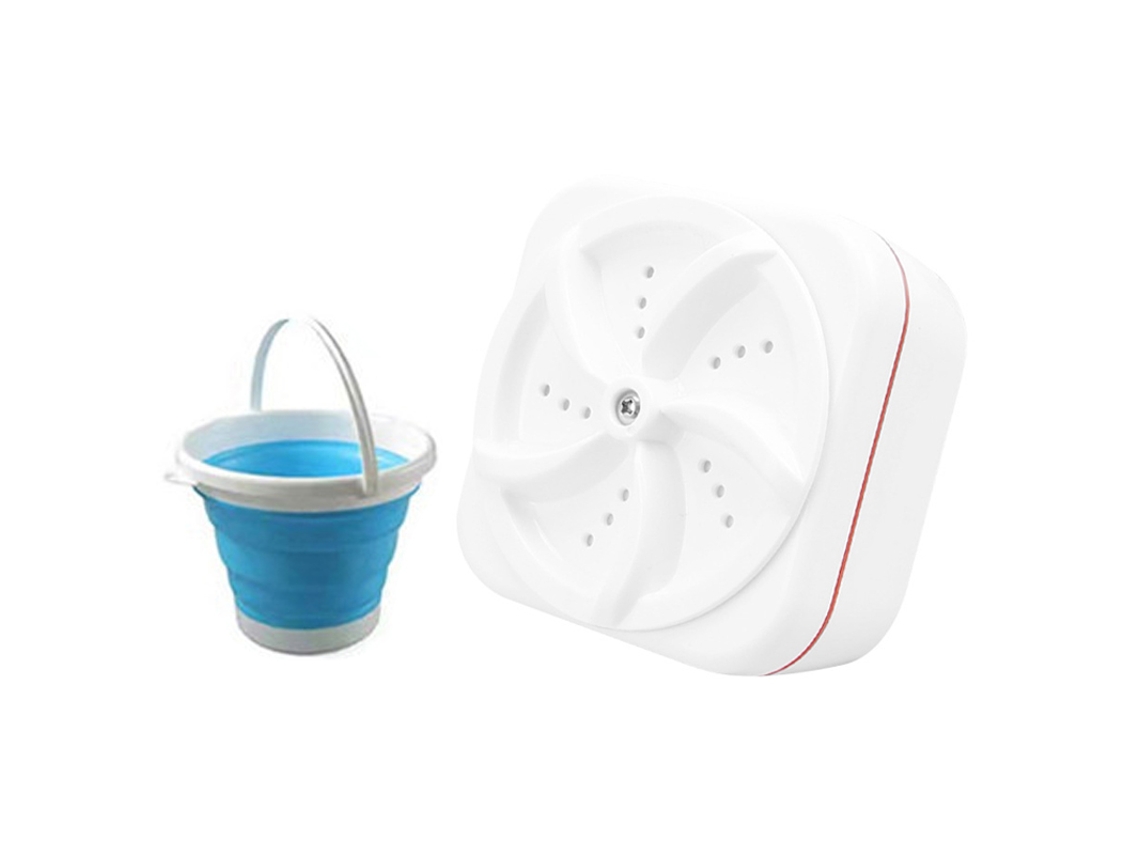 Laxiscreed Lavadora Portátil Mini Com Tecnologia Ultrassônica E Rotação Turbo Para Viagens