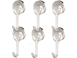 Lurelia Gancho Magnético De Neodímio 6 Un., Suporta 13,6 Kg, 20 Mm, Giratório