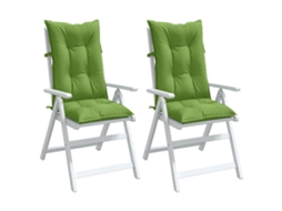 Vidaxl Almofadões Cadeiras Altas 2pcs Mesclado Tecido Verde
