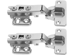 Dobradiças De Sobreposição Para Portas Armários Cozinha Em Aço Inoxidável, 3, 93x 2, 36x 0, 94 Polegadas, Com Fechamento