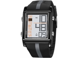 Lurelia Relógio Digital Desportivo Masculino, Calendário, Cronómetro, Alarme, Retroiluminação Led, Liga Metálica, 50m, Azul, Modelo Lx01992