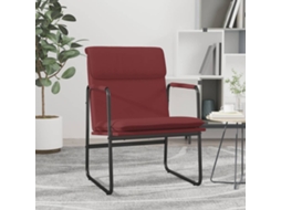 Vidaxl Cadeira Lounge 55x64x80 Cm Couro Artificial Vermelho Tinto