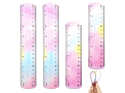 Régua Flexível Styquenzer, Plástico Macio, 20 Cm X 6 Polegadas, 4