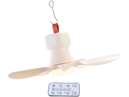 Ventilador De Teto Para Camping Com Controle Remoto, 3 Velocidades,