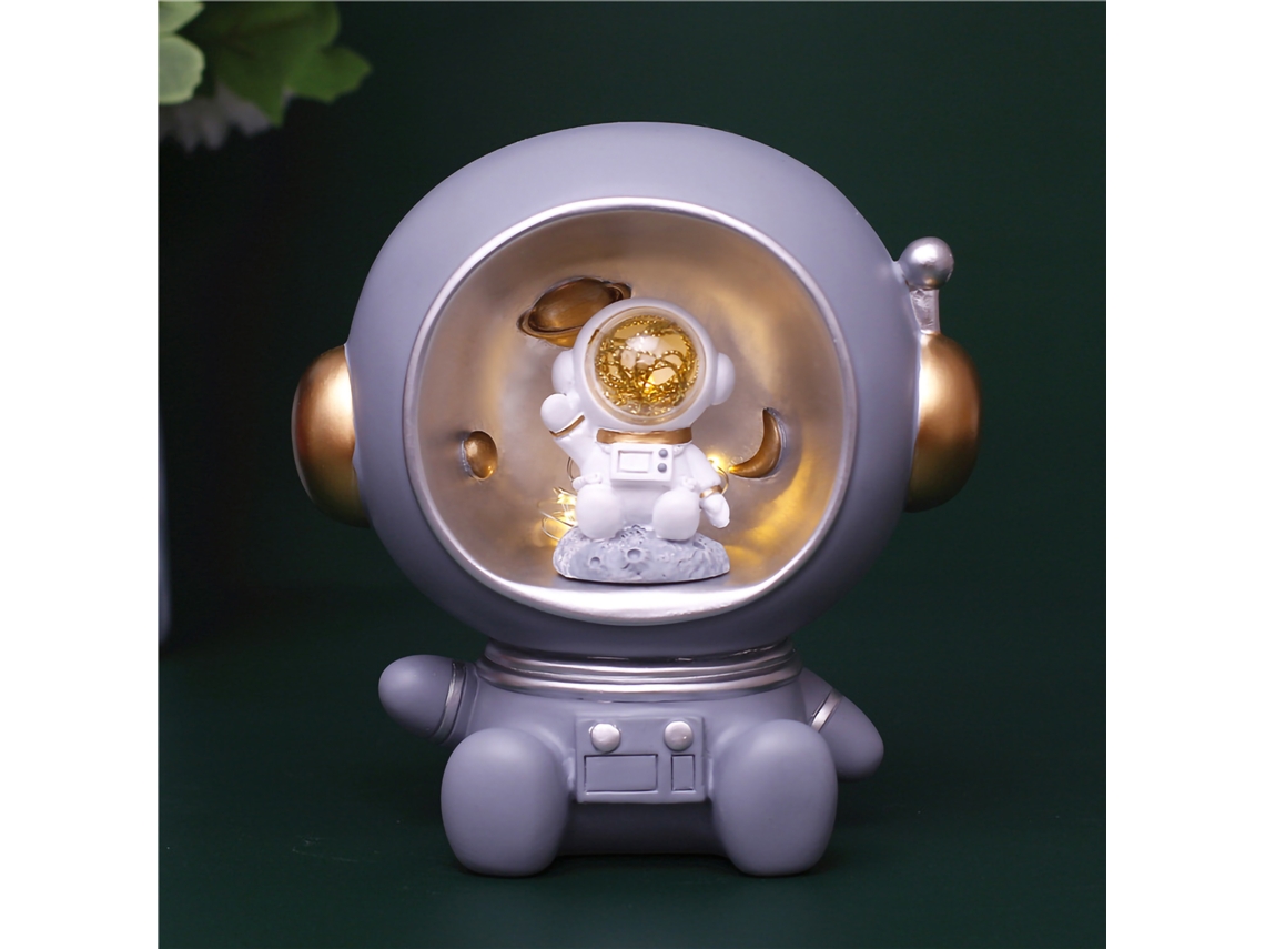 2026 lâmpada de Mesa Astronauta Decorativa de Resina Sintética Ornamentação para Sala Gabinete de Vinhos Máscara Preta