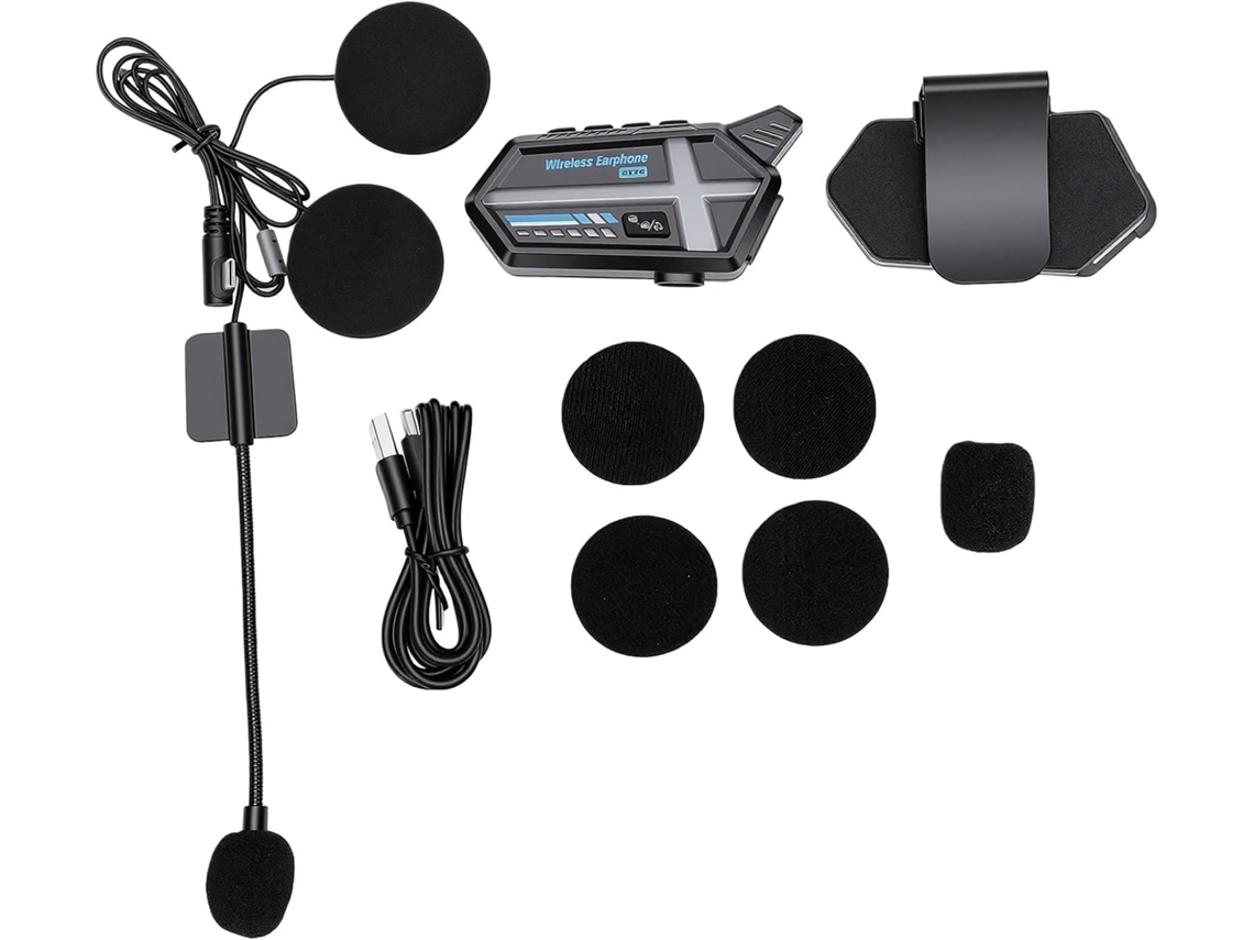 Haofy Casque De Moto Bluetooth 5.4, Proteção Ip67, Para Interfone 2 Pessoas, Chamadas Rede Elétrica, Música,