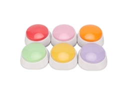 Mali 6 Botões de Gravação de Voz 30s Buzzer de Treinamento para Cães Gatos Rosa Laranja Amarelo Vermelho Roxo Verde