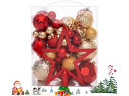 Conjunto De Enfeites De Natal Com 50 Peças Para Pendurar E Decorar Festas E Eventos.