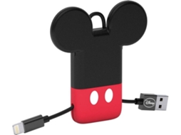 Cabo TRIBE Mickey (USB - Lightning - 0.22m - Vermelho)