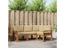 Vidaxl Conjunto De Sofás Para Exterior 4 Pcs Natural E Bege