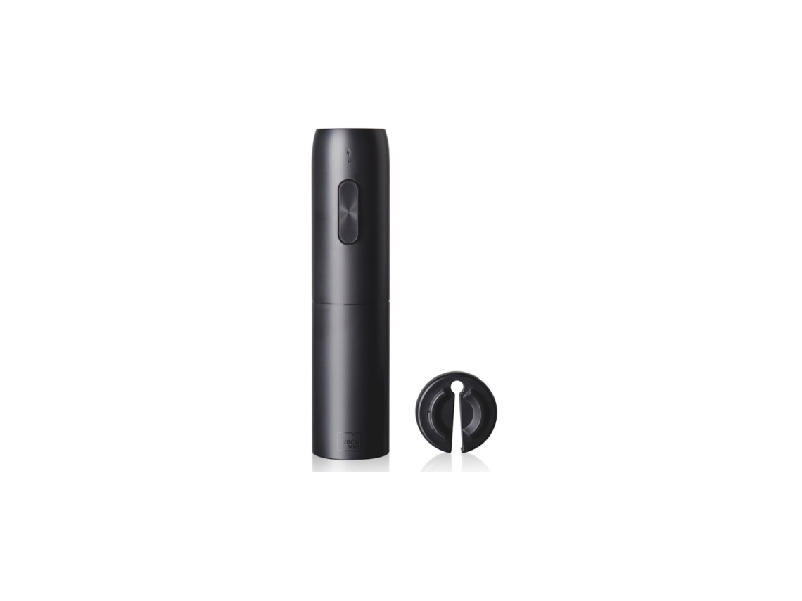 Saca-rolhas Elétrico Preto Com Cortador De Cápsulas - 91004606 - Vacu Vin