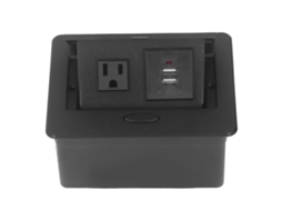 Laxiscreed Soquete De Secretária Embutido Com Porta Usb Dupla De Três Orifícios