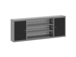 Conjunto 1 Armário De Ferramentas Vidaxl Preto Aço (150 X 20 X 55 Cm)
