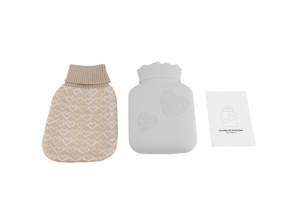 Laxiscreed Bolsa De Água Quente De Silicone, Aquecedor Para Mães, Tamanho Pequeno, Micro-ondas, Elegante Em Cinza
