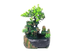 Fonte, Design Em Resina Decorativa, Uso Interno, Verde, 28 X 15 X 20cm