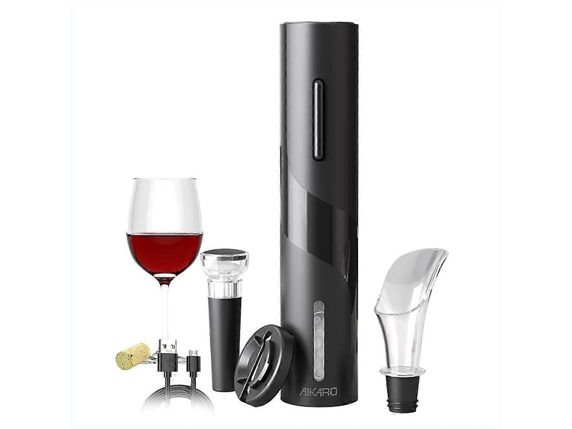 Abridor De Vinho Elétrico Automático Com Saca-rolhas Eletrônico Recarregável (conjunto)-aquaforge