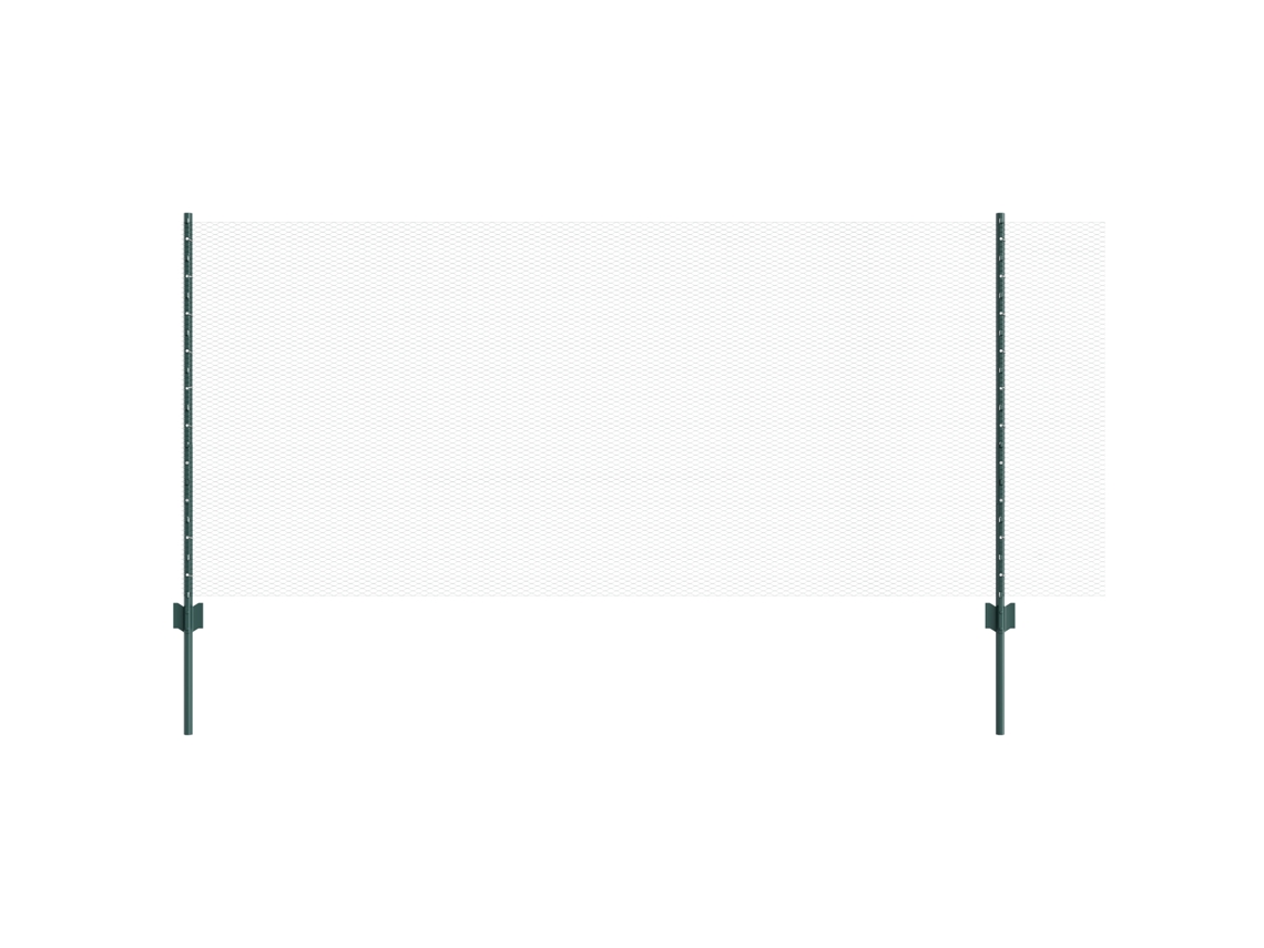 Conjunto 1 Painel De Cerca Vidaxl Verde Aço (25 X 1 M)