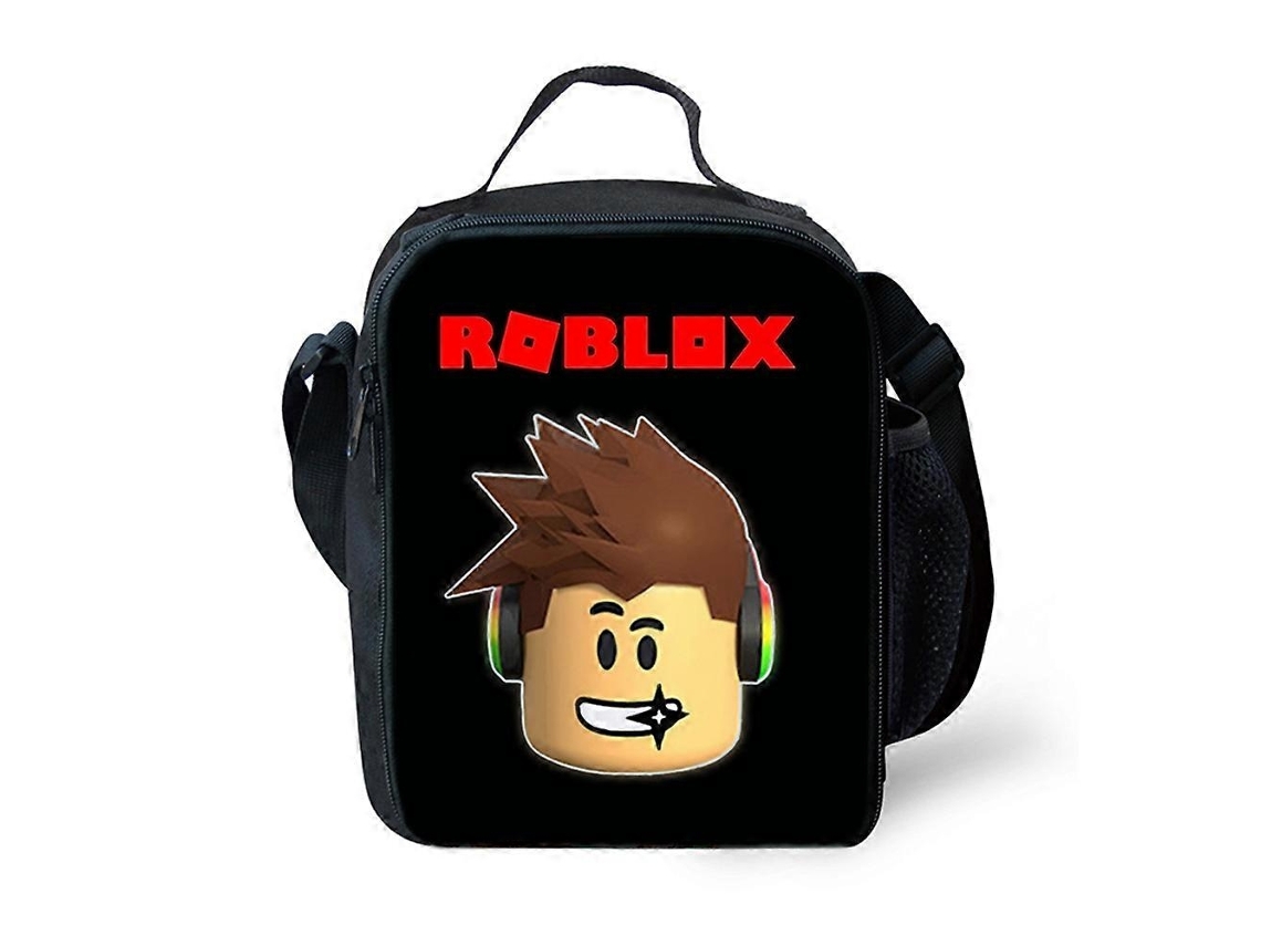 Lancheira térmica infantil com estampa Roblox, ideal para piqueniques e escola (adequada para meninos e meninas).