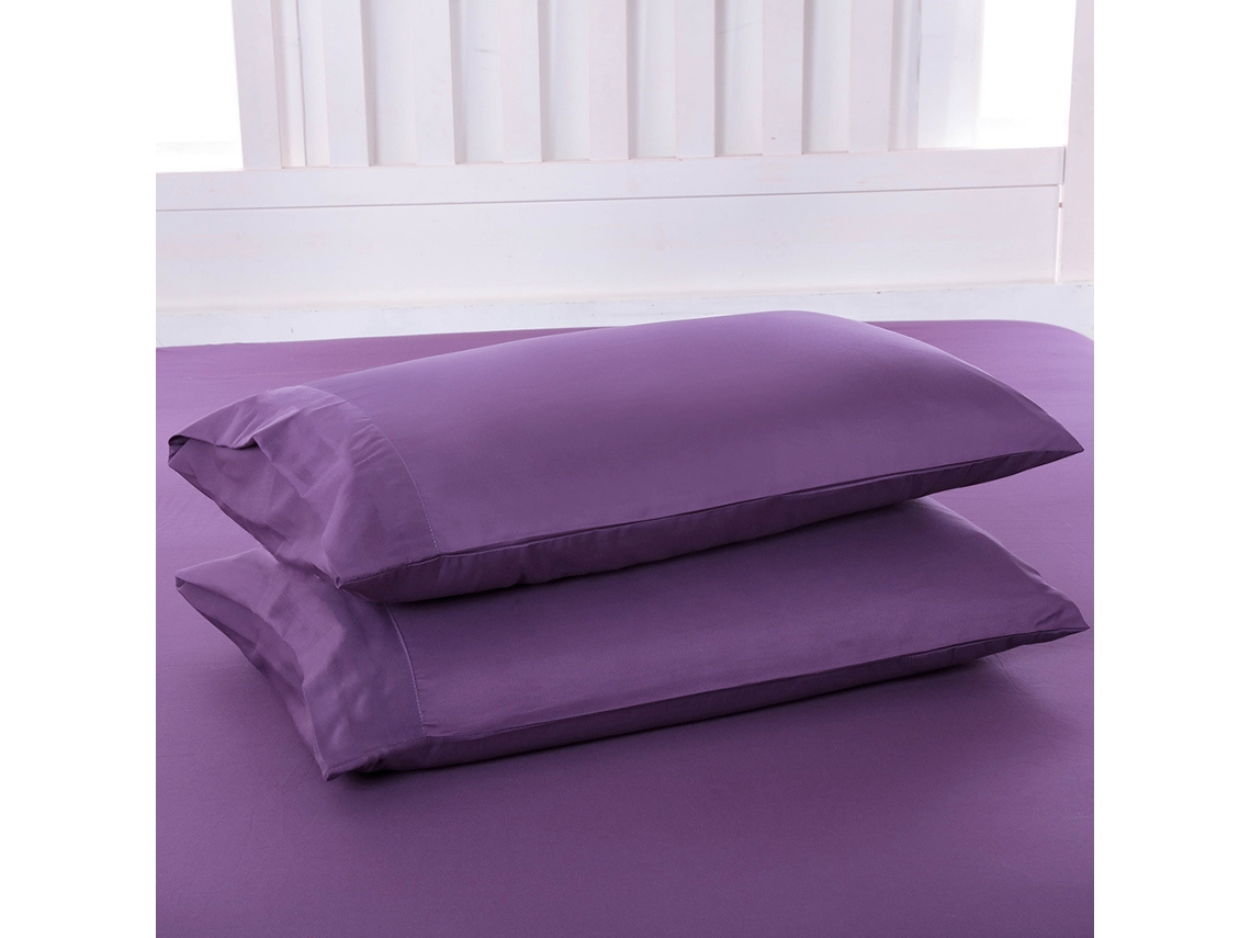 Fronhas de Algodão Laváveis para Quarto Roxo EVELTEK 50x101cmxpair