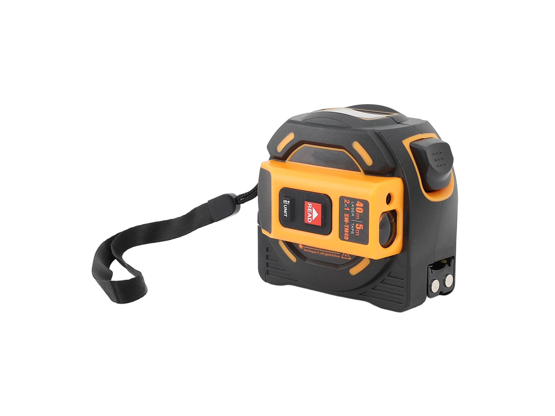 Fita Métrica A Laser 2 Em 1 Com Visor Digital, Medição Precisa E Função De Aviso Sonoro