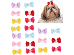 20 Pequenos Laços Cabelo De Cachorrinho, Com Elásticos