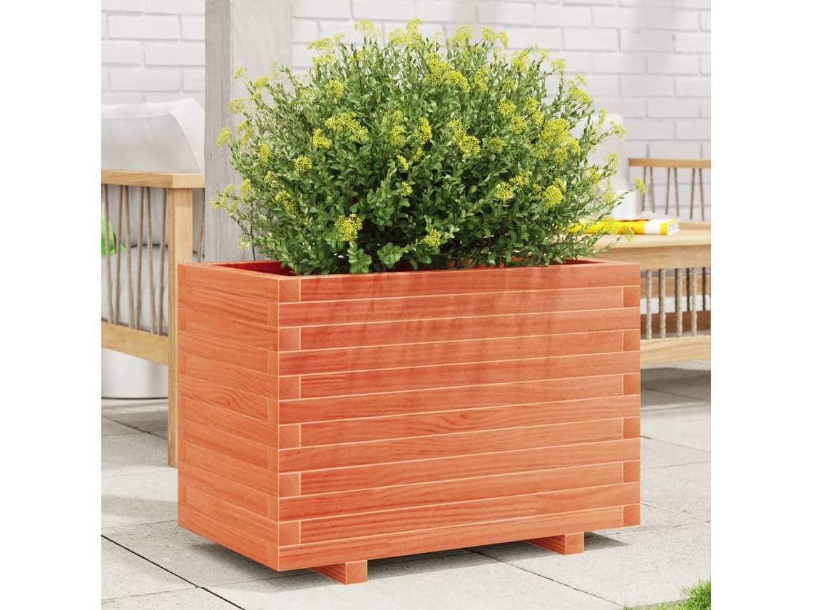 Vidaxl Vaso/floreira De Jardim 70x40x49,5 Cm Pinho Maciço Castanho Mel