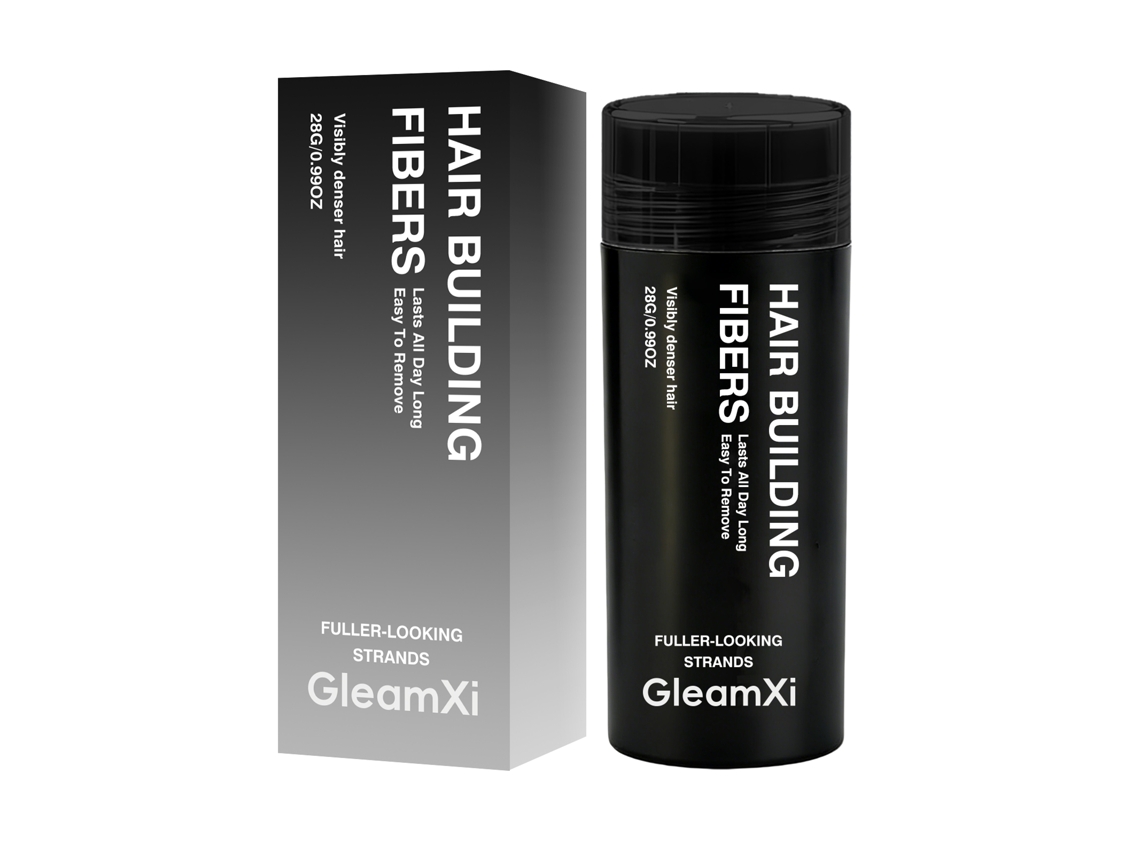 Pó Fibra Cabelo Preto Volume Gleamxi