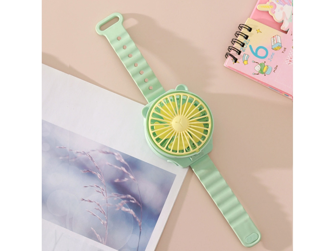 Ventilador de Pulso para Crianças com Pilhas, Portátil, Design de Desenho Animado, Leve e Silencioso, para Atividades Ao Ar Livre, Ideal... STELASPLEN