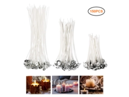 Pavio De Velas De Algodão Redondo 9/15/20cm 150pcs Para Cera