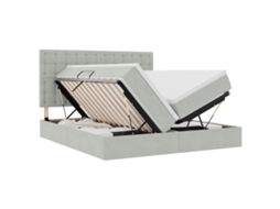 Cama de Armazenamento Led com Colchão Cinzento claro MAISON EXCLUSIVE