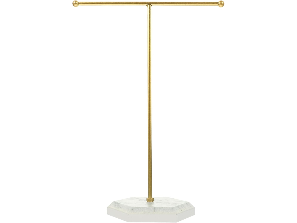Suporte De Metal Branco Em Formato De T Para Exibição De Joias E Brincos Da Nuobesty.