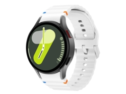 Bracelete para Samsung Galaxy Watch 7 20mm XIAOMOYU com ondulada silicone e branco