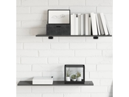 Vidaxl Prateleiras Estante 8pcs 80x20x1,5cm Contrapl. Cinza Brilhante