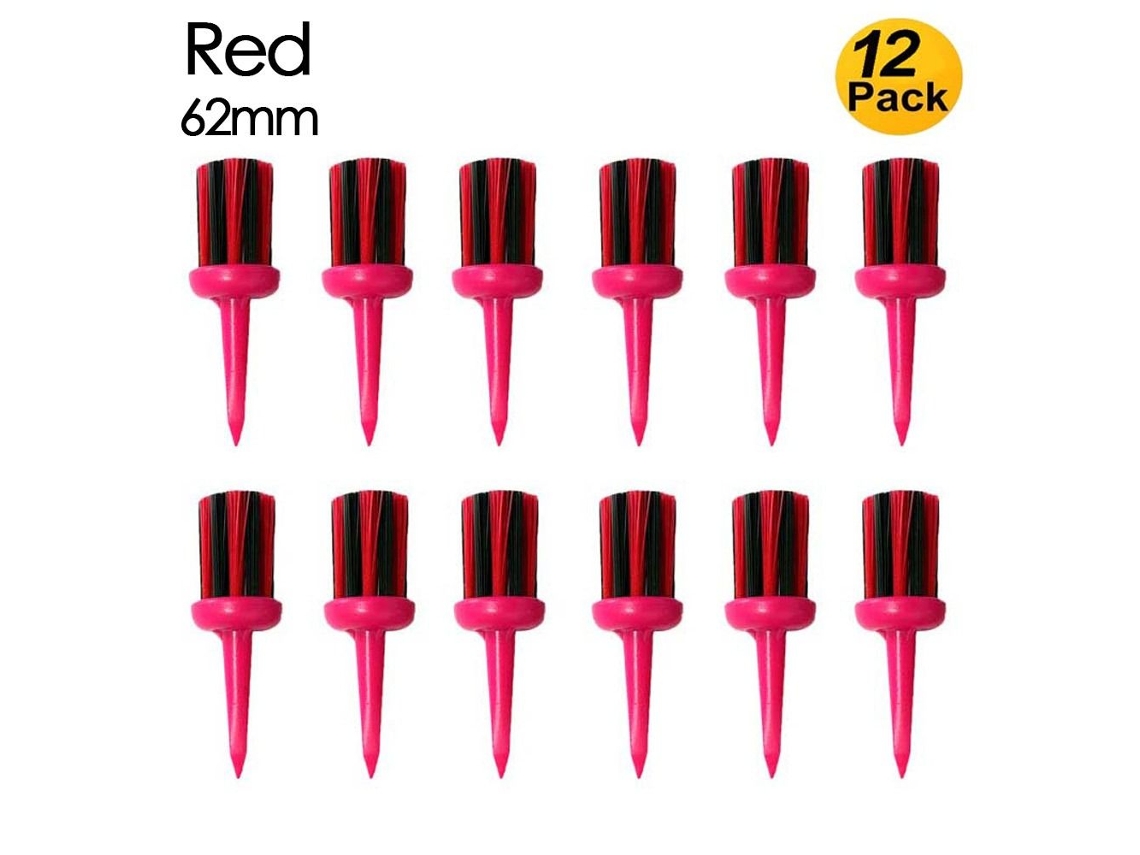 12º Borste Golf Tees Tee inquebrável 62 mm Vermelho Röd 62 mm Slowmoose