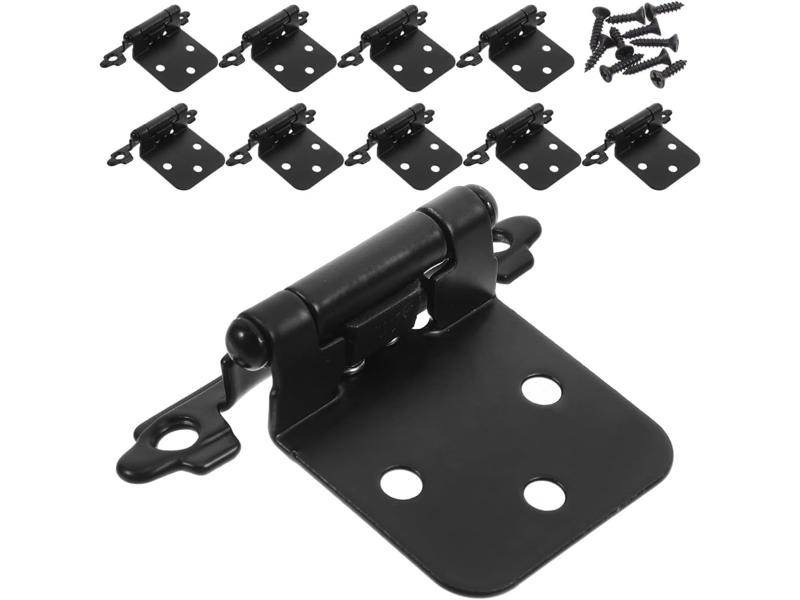 Conjunto De 10 Dobradiças Aço Inoxidável Com Fechamento Suave Para Armários Cozinha, Fáceis De Instalar E Com Fechamento