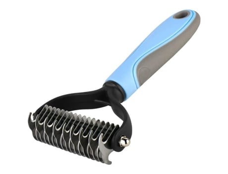 Escova para filhotes e gatos, escova profissional de lâmina dupla, ideal para remoção de pelos mortos. Elckner