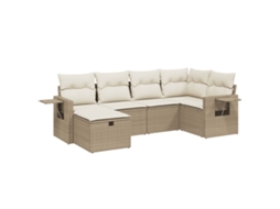 Garden Sofa Set, Garden Sofa Sets Vidaxl Bege Rattan / Vime (n/a)