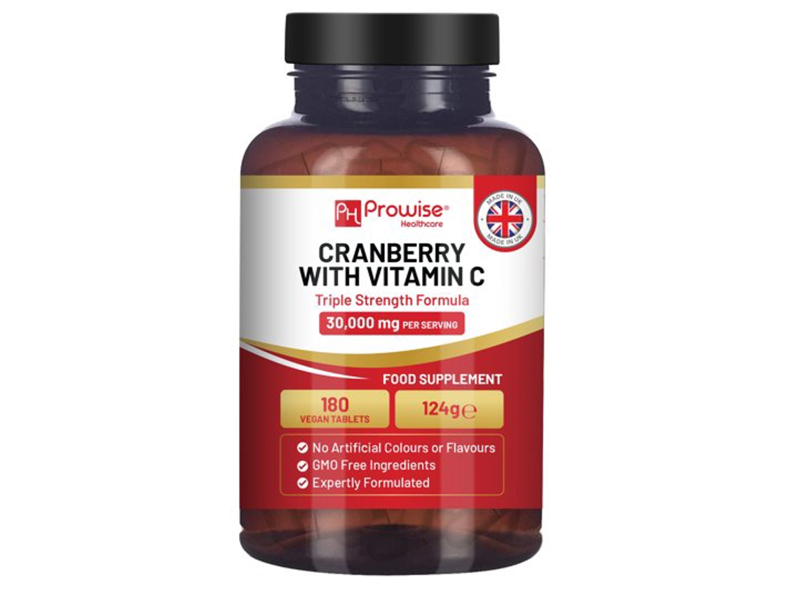 Suplemento Alimentar PROWISE HEALTCARE Tripla Força Cranberry 30.000Mg Adicionado Com Vitamina C (180 Comprimidos)