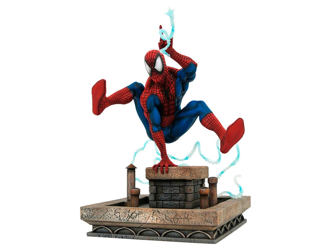 Figura Spiderman de los 90 Estatua Diorama Marvel Comic Gallery 20 cms