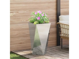 Vidaxl Floreira Prateado 40 X 40 X 75 Cm Aço Galvanizado