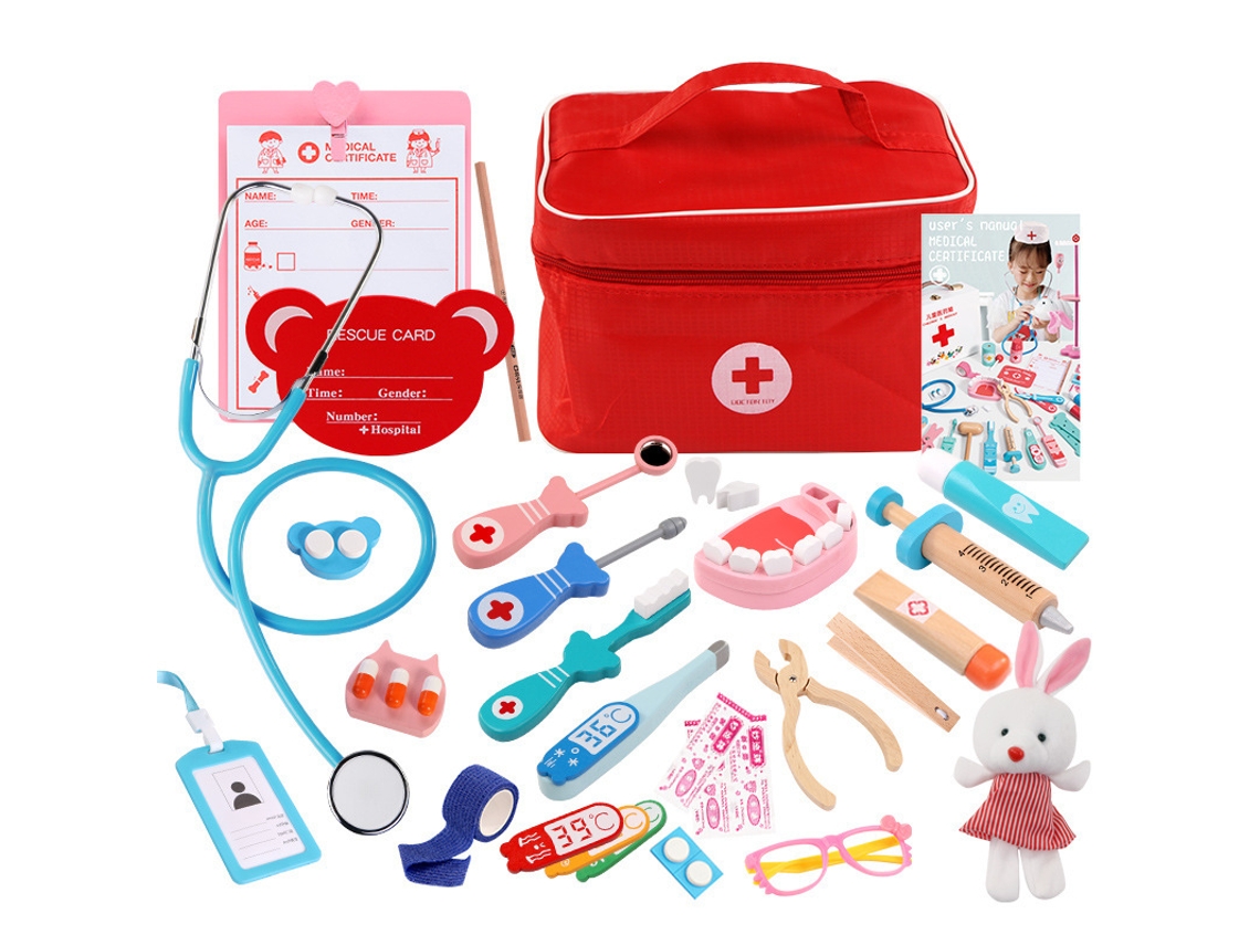 Kit Médico De Brinquedo Criatividade Na Brincadeira De Faz De Conta, Ajuda A Criar Consciência Sobre A Saúde Hexinyigjly