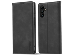 Compre Lc.imeeke Para Samsung Galaxy S24 Fe Capa Tipo Carteira De Couro Em Microfibra Preta