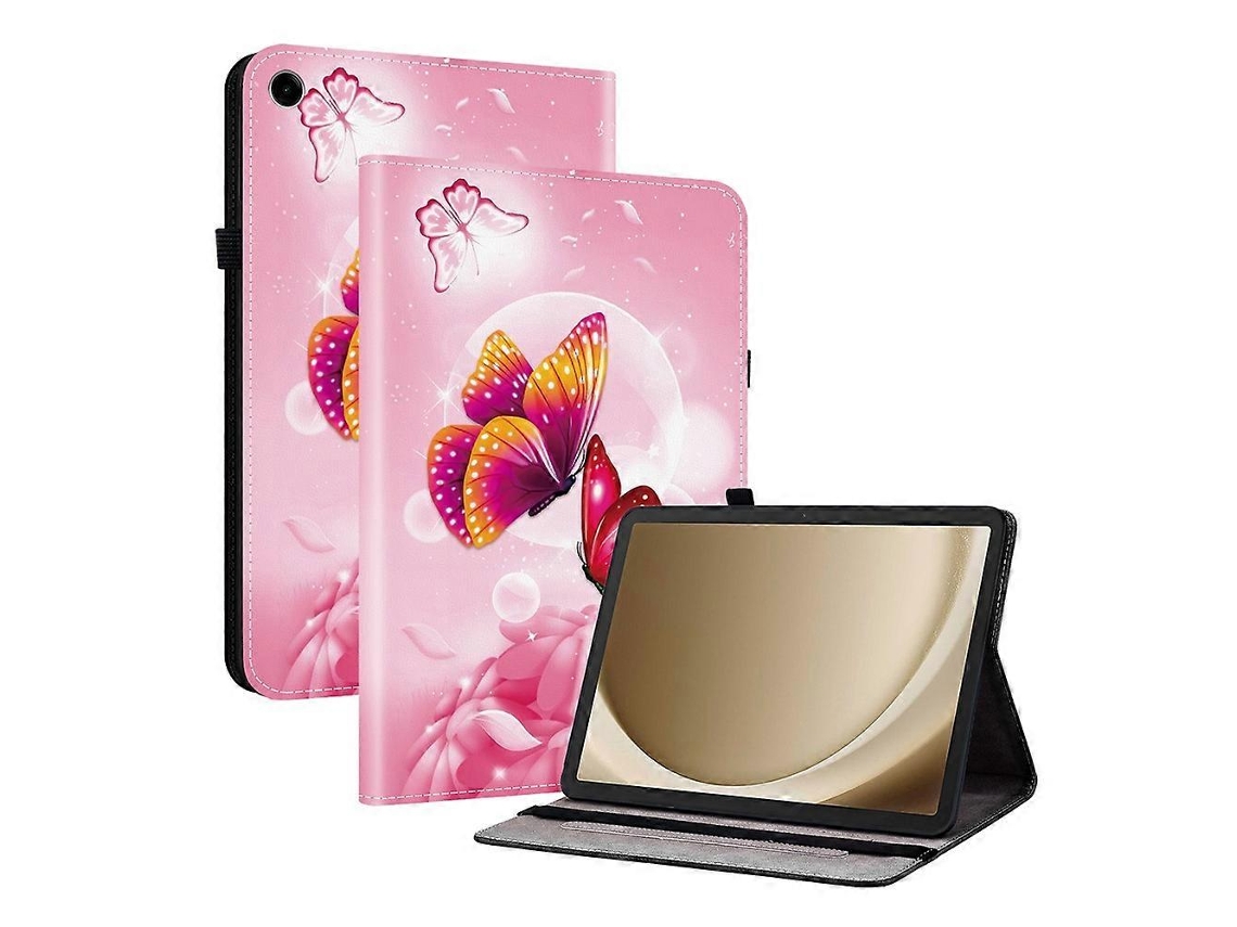 Capa De Couro Com Estampa, Suporte E Compartimentos Para Cartões, Compatível Com Samsung Galaxy Tab A11+.
